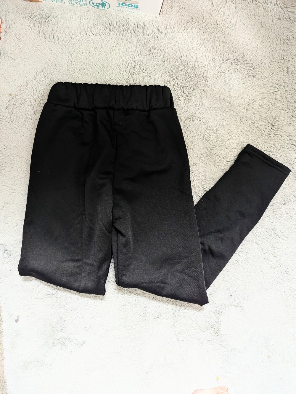 NWOT Classic Solid Black Fleece-Lined Winter Leggings | Medium